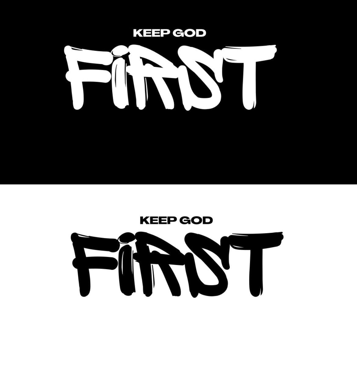 Graffiti style KeepGodFirst T-shirt